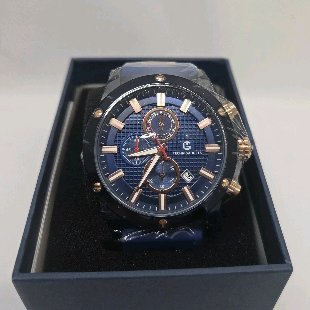 TechnigadgetsDenzel Chronograph Watch for Men Multifunction Qtz 30m Waterproof
